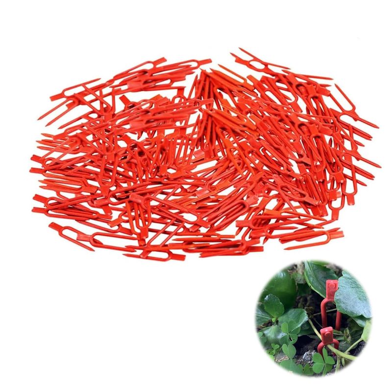 Plant Support, 150 Pieces, Runner Pins, Gardening Clips, Plant Fixing ...