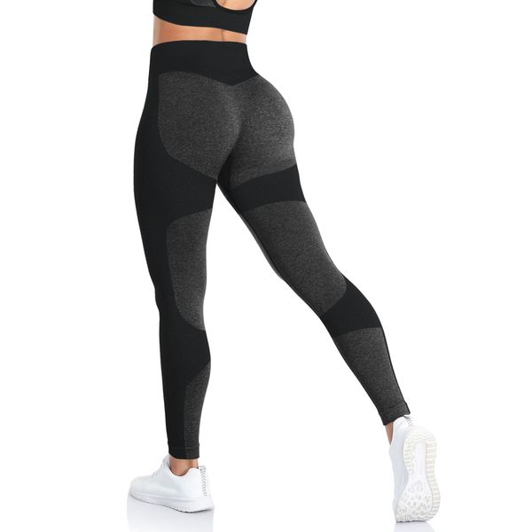 ShinyStar Damen Sport Leggings mit Hohe Taille Blickdicht Fitnesshose Weiche Dehnbare Yogahose mit Bauchkontrolle Schwarz M