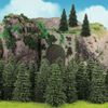 40pcs Model Pine Trees Deep Green Christmas Village HO Scale Railway Layout