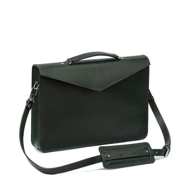 Leather Briefcase (Forest Green) - Forest Green