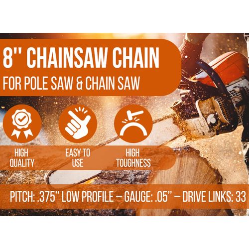 Molten. Portland Pole Saw Chain Fits Harbor Freight 56808, 68862, 62896, 63190 9.5 in Electric Pole Saw 6.5 AMP, Sun Joe, Greenworks 29072, Oregon S33, Earthwise
