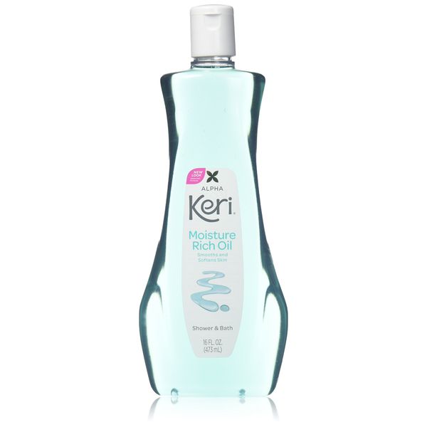 Keri Shower & Bath Moisture Rich Oil, Delicate, 16 Fl Oz
