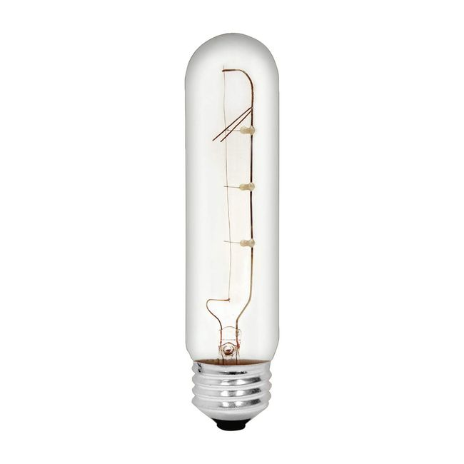 GE Lighting Reveal HD T10 Tubular Incandescent Tube Light Bulbs, Clear Finish, 40Watt, 290