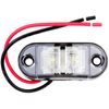 OCPTY 6Pcs Front/Rear 2.5" Oval White Clear Lens LED Side Marker Light Replacement