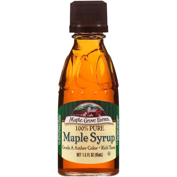 Maple Grove Farms Pure Maple Syrup, Dark Amber, 1.5 Ounce (Pack of 60)