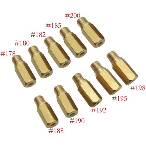 Carb Omar 10pcs Main Jet for Keihin PWK PE OKO KOSO 178/180/182/185/188/190/192/195/198/200