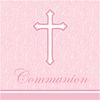 Creative Converting 18 Count Communion Lunch Napkins, Faith Pink