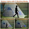 Solar Motion Security Lights Outdoor Camping Aluminum 9W 1400-Lumen (130W Equi.) LED Solar Flood Spot Lights for Patio Path Porch Garden Camp, 100-Week Protection for 100% Free(White)
