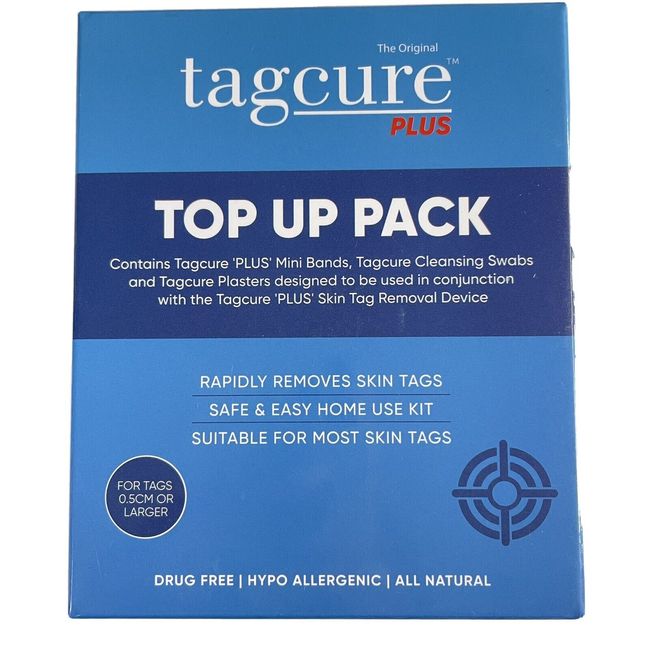 Tagcure Plus Top Up Pack - Mini Bands, Cleansing Swabs, And Tagcure Plasters NIB