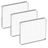 PATIKIL Acrylic Stamp Block, 3 Pack Rectangular Stamping Blocks with Grid Lines for Scrapbooking DIY Crafts Card Making
