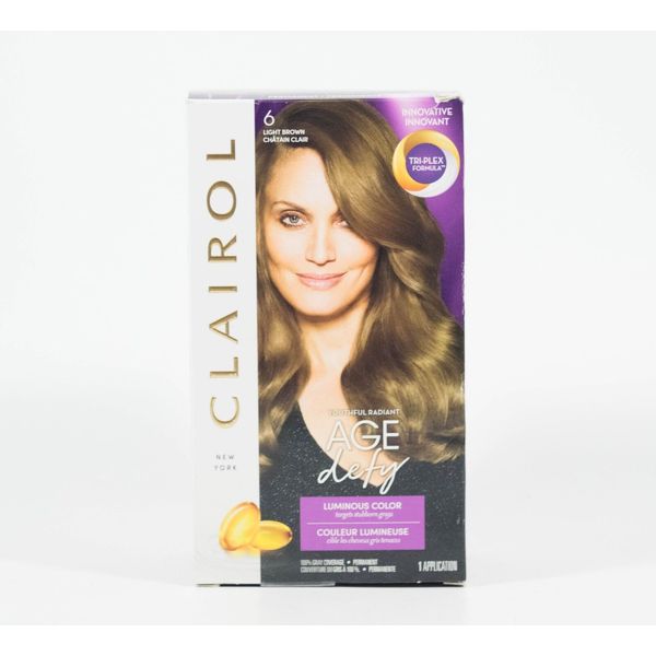 Clairol Age Defy Permanent Hair Color #6 LIGHT BROWN