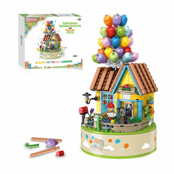 Contixo BK01 Flying Balloons Building Block Set with Music Box - 528 PCS