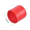 uxcell 10pcs Rubber End Caps 43mm Inner Diameter Vinyl Round End Cap Cover Screw Thread Protector Red