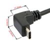 Cablecc USB 3.1 USB-C Up & Down Angled to 90 Degree Left Angled A Male Data Cable for Macbook & Tablet & Phone