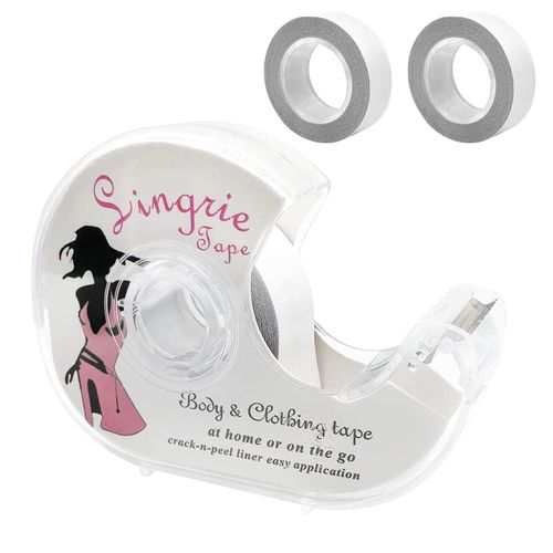 Samcos Double Sided Lingerie Tape Body, Double-Sided Tape for Clothes, Prevents Flickering, Skin-friendly, Suitable for Sensitive Skin, Unisex, (1 Case x 2 Rolls)