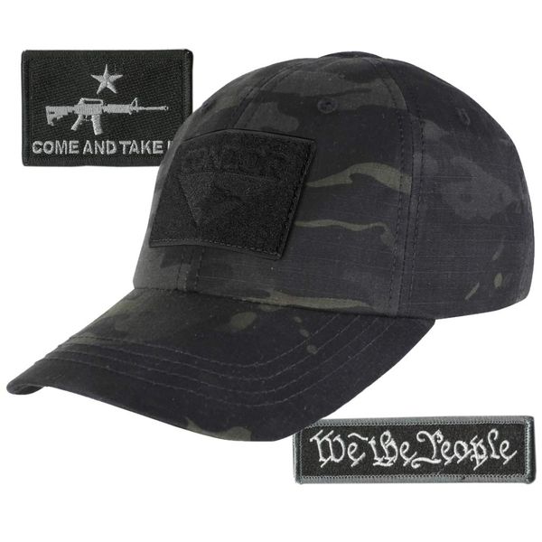 Condor Fitted Cap Bundle (AR-15 & USA Patches) - Multicam-Black - L/XL
