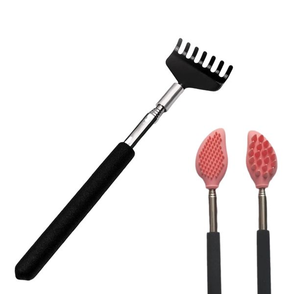 Grandson Hand Telescopic Portable Stainless Steel Back Scraper Tool for Applying Cream on Back Back Stirrer Back Scraper Back Scratcher Length Adjustable (Approx.): 7.9 - 26.8 inches (20 - 68 cm),