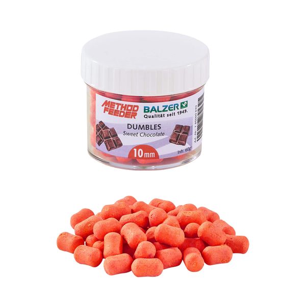 Balzer Method Feeder Dumbbells 10mm orange-Sweet Chocolate 60g