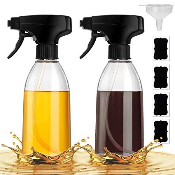 2 Pack 10oz Olive Oil Spray Bottle Refillable Oil Dispenser Bottle