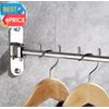 Clothes Hanger Rack Swing Arm Folding Clothes Hanger Wall Mounted Space Saving