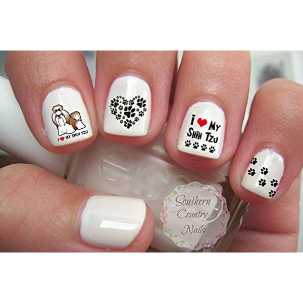 40 Shih Tzu Nail Art Decals