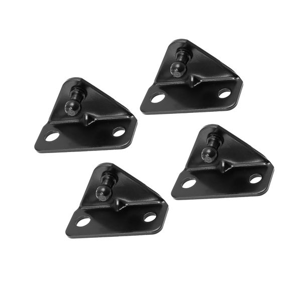 Partuto 4pcs 10mm Car Ball Studs Mounting Brackets Black 64x35x21mm Replacement