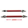 Splitter Rod,HugeAuto RED ADJUSTABLE 100mm FRONT BUMPER LIP Strut Rods BAR SUPPORT STAINLESS - RED