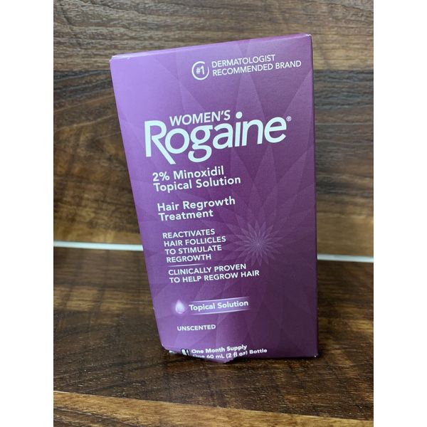 Women's Rogaine Hair Regrowth Treatment Unscented 1 Month Supply Exp.04/27 DAMAG