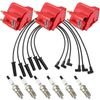 Ignition Coil DR39 & Spark Plug & Wire Set For 1996-08 Buick Lucerne Chevy 3.8L