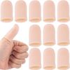 10 Pcs Gel Finger Cots Silicone Finger Protector Support Fingertips Covers