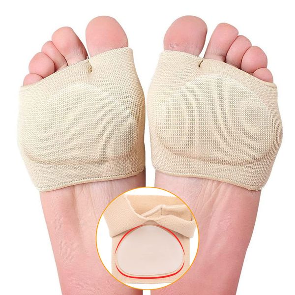 Metatarsal Pads for Women and Man, Ball of Foot Cushion Pads Gel Sleeves Cushions Pad Comfort Forefoot Cushion Pads Fabric Soft Socks for Supports Feet (UK 6-8.5)