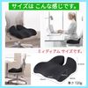 Greaphant Comfort Cushion with Memory Foam Ergonomic Design, Dark Gray Washable