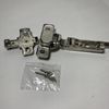 (2)100 Degree Euro Cabinet Hinge Full Overlay Concealed Base Self Close Nickel