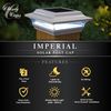 Classy Caps SL211B Aluminum Imperial Solar Post Cap, 4" x 4", Black