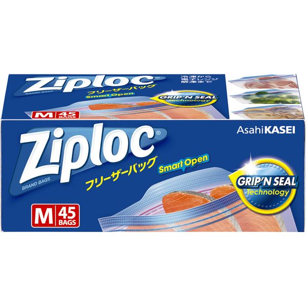 Ziploc Freezer Bags, M, 45 Count