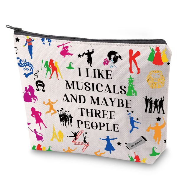 Theater Musical Lover Geschenk Theater Künstler Drama Survival Kit I Like Musicals and Maybe Three People Make-up Tasche Theater Mädchen Geschenk, Musical 3, Nein