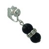 Joasia Silver plated Black Crystal Clip On Earrings