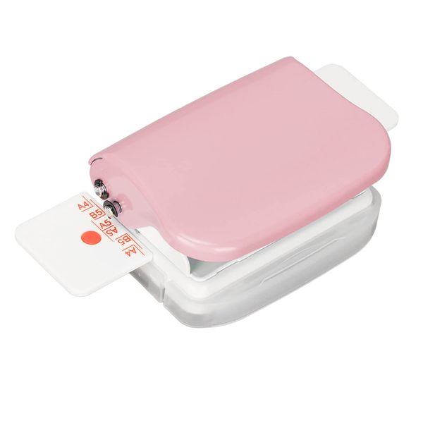 Topiky Mini Binding Machine, 6 Holes Cinch Book Binding Machine, Punching 5 Sheets, for A4 30 Holes B5 26 Holes A5 20 Holes Flipchart Inner Pages Punching(Pink)