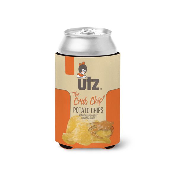 Utz Crab Chips / Can Cooler - 10/$6 Each / Beige