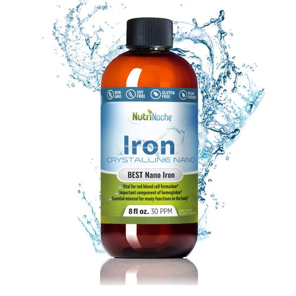 NutriNoche Liquid Iron Supplement - High Potency Sublingual Iron Drops - Vegan Iron - Flavorless - Crystalline Iron Supplement for Men, Women & Kids