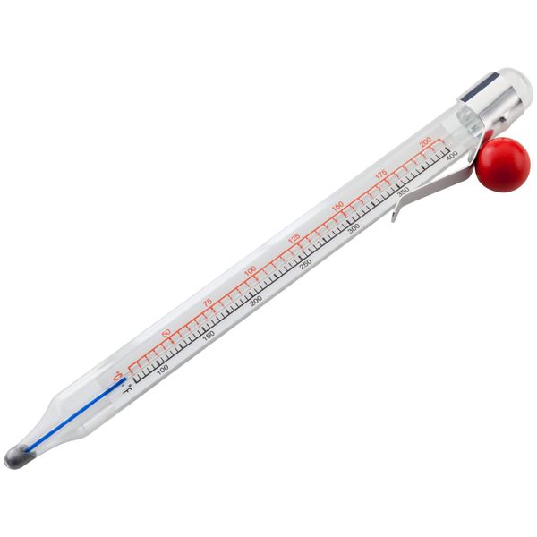 Judge TC389 Food Thermometer, 20cm Cooking Thermometer and Sugar Thermometer with Clip, Jam Making Equipment and Baking Equipment - 2 Year Guarantee