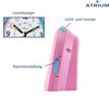 ATRIUM alarm clock analogue pink silent, with light and snooze function A921-17