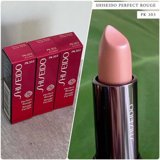 3x Shiseido Perfect Rouge Lipstick - PK303 - Full-Size .14 oz. - Boxed NEW