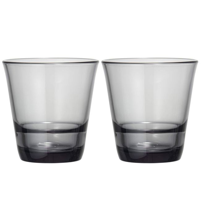 Toyo Sasaki Glass Tumbler, Silver Gray, 7.4 fl oz (210 ml), Spash HS Free Glass, Made in Japan, Dishwasher Safe, P-52103HS-SS-JAN Pack of 2