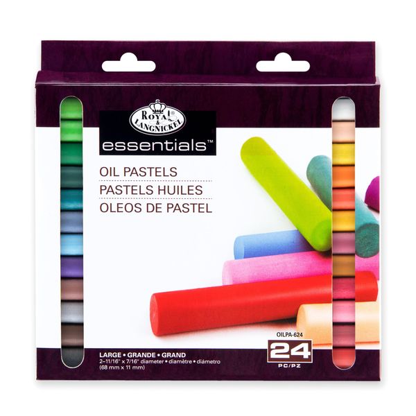 Royal & Langnickel Essentials Oil Pastels, Large, 24 Color Set