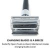 Parker Safety Razor, Parker 92R Graphite Gray, Long Handle Heavyweight Butterfly Open Double Edge Safety Razor for Men, 5 Parker Premium Platinum Double Edge Razor Blades Included