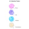 COM-FOUR® 4X Shower Sponge XL - Bath Sponge in Great Colors - Washing Sponge for The Shower - Massage Sponge - Shower Ball