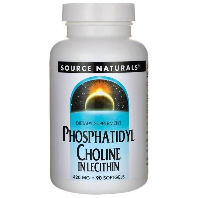 Source Naturals Phosphatidyl Choline in Lecithin 420 mg 90 Sgels