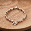 Philip Jones Infinity Heart Beaded Stretch Bracelet