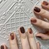 Fuyunohi F506# Nail Tips, Short, False Nails, Short Nail Tips, Korea, Elegant, Simple, Double Sided Tape, Easy Installation, Set of 24, DIY, Convenient, Nail Supplies, Accessories, Daily Use, Work, Date, Coming-of-Age Ceremony, Stylish